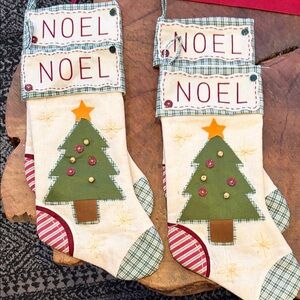 “Noel” Christmas tree holiday stockings (4)